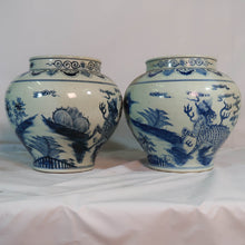 Load image into Gallery viewer, Blue and White Vase with Decal (3 Designs)