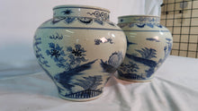 Load image into Gallery viewer, Blue and White Vase with Decal (3 Designs)