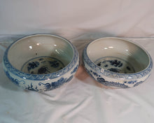 Load image into Gallery viewer, Blue and White Bowl with Dragon Decal