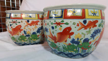 Load image into Gallery viewer, Famille Rose Bowl with Fish Decal