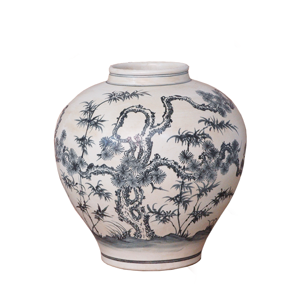 Pine Bamboo and Plum Jar