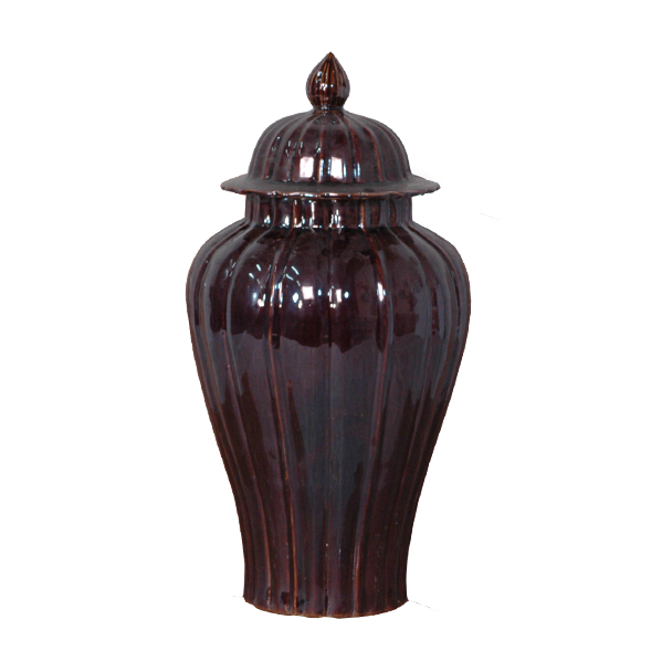 Brown Covered Jar