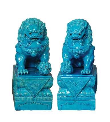 Turquoise Foo Dog Statue