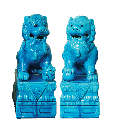 Turquoise Foo Dog Statue
